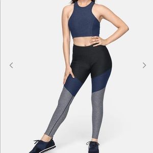 Outdoor voices 7/8 spring leggings and crop top